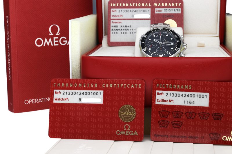 2010 Omega Seamaster Chronograph 21330424001001 Scatola e Garanzia - immagine 7