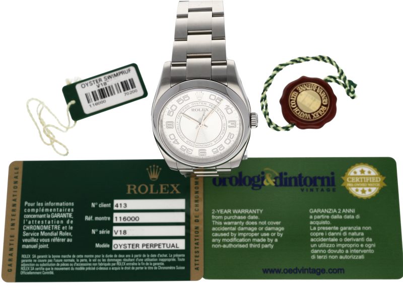 2008 Rolex Oyster Perpetual 116000 Con Garanzia - immagine 12