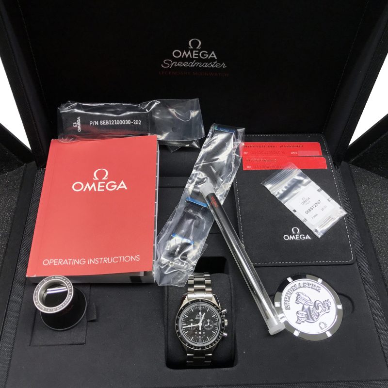 2020 Omega Speedmaster Professional Moonwatch 31130423001006 Nuovo - Full Set! - immagine 11