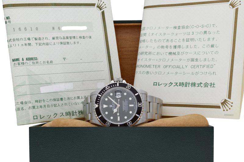 1991 Rolex Submariner ref. 16610 Quadrante Trizio Con Scatola e Garanzia Originale Revisionato! - immagine 14