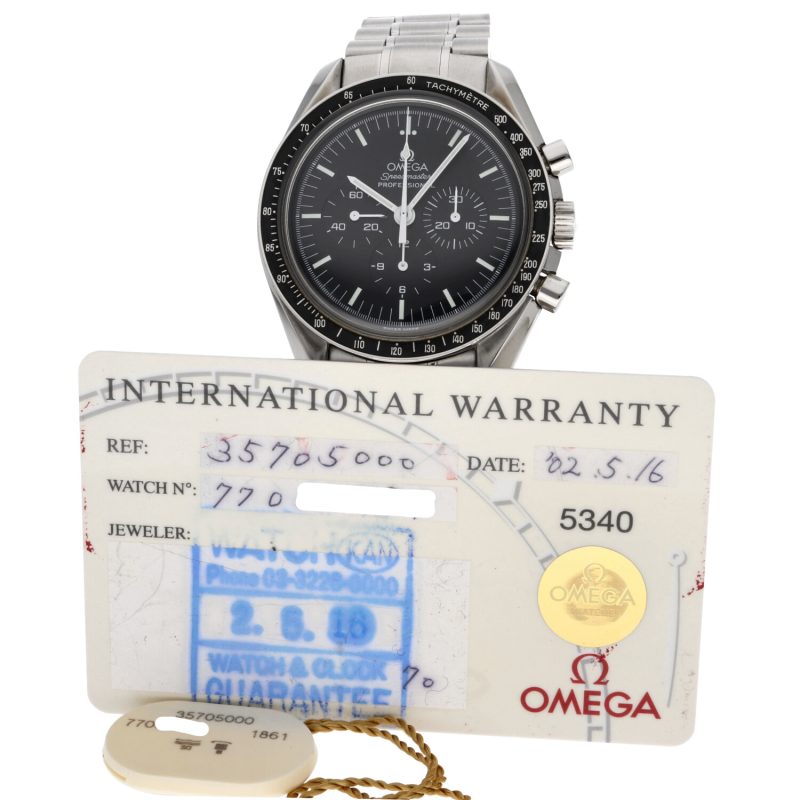 2002 Omega Speedmaster Professional Moonwatch 35705000 con Garanzia - immagine 3