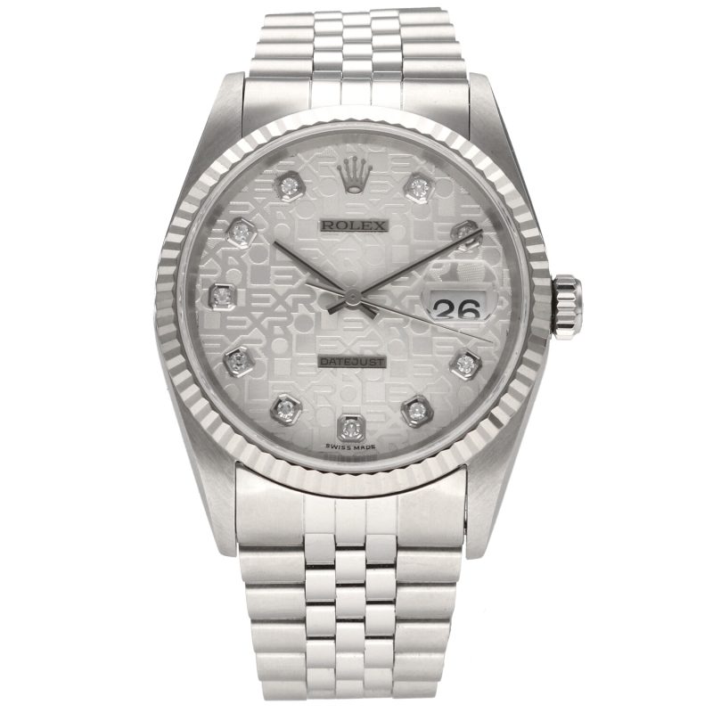 1998 Rolex Datejust 16234 Quadrante Jubilee con Diamanti Full-Set - immagine 3