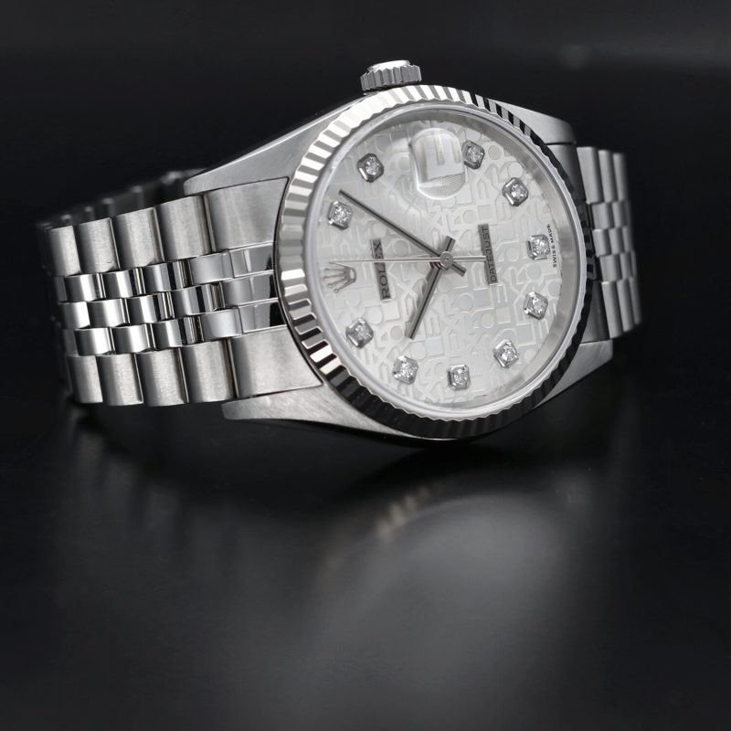 1998 Rolex Datejust 16234 Quadrante Jubilee con Diamanti Full-Set - immagine 9