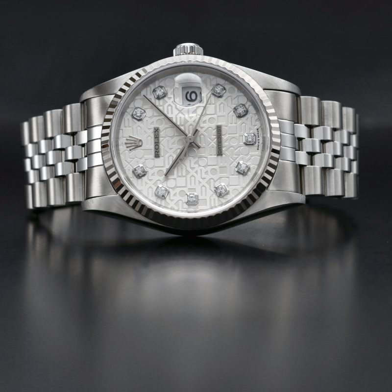 1998 Rolex Datejust 16234 Quadrante Jubilee con Diamanti Full-Set - immagine 11