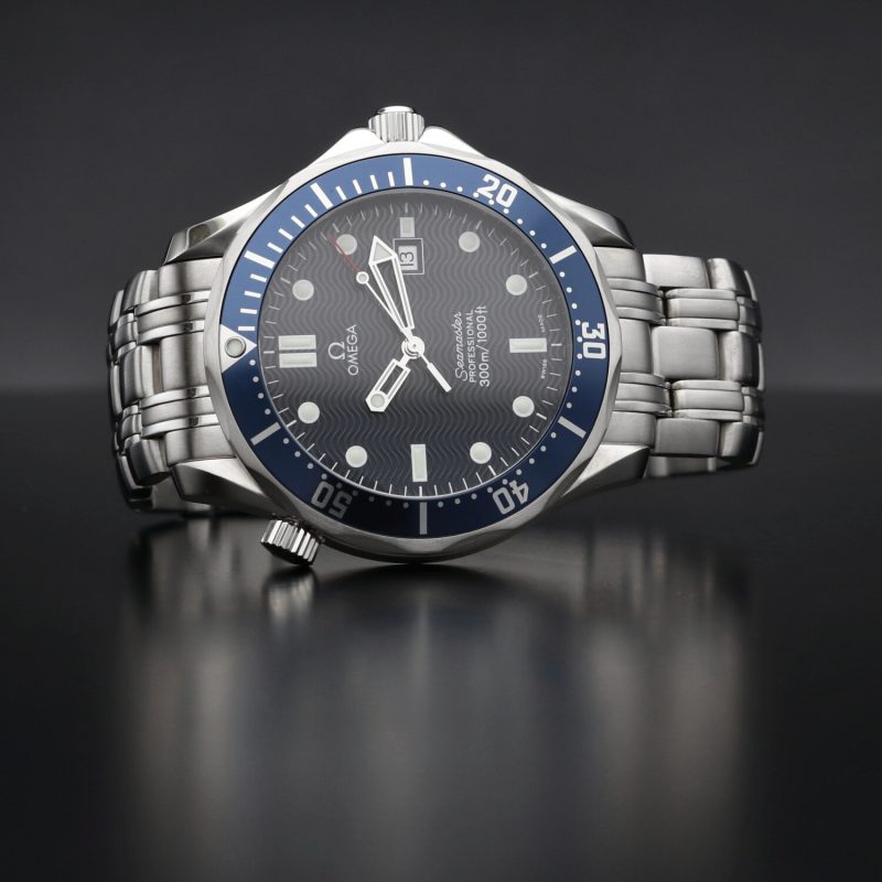 1998 Omega Seamaster 300M Quarzo 25418000  Quadrante Blu "Onde" - immagine 3