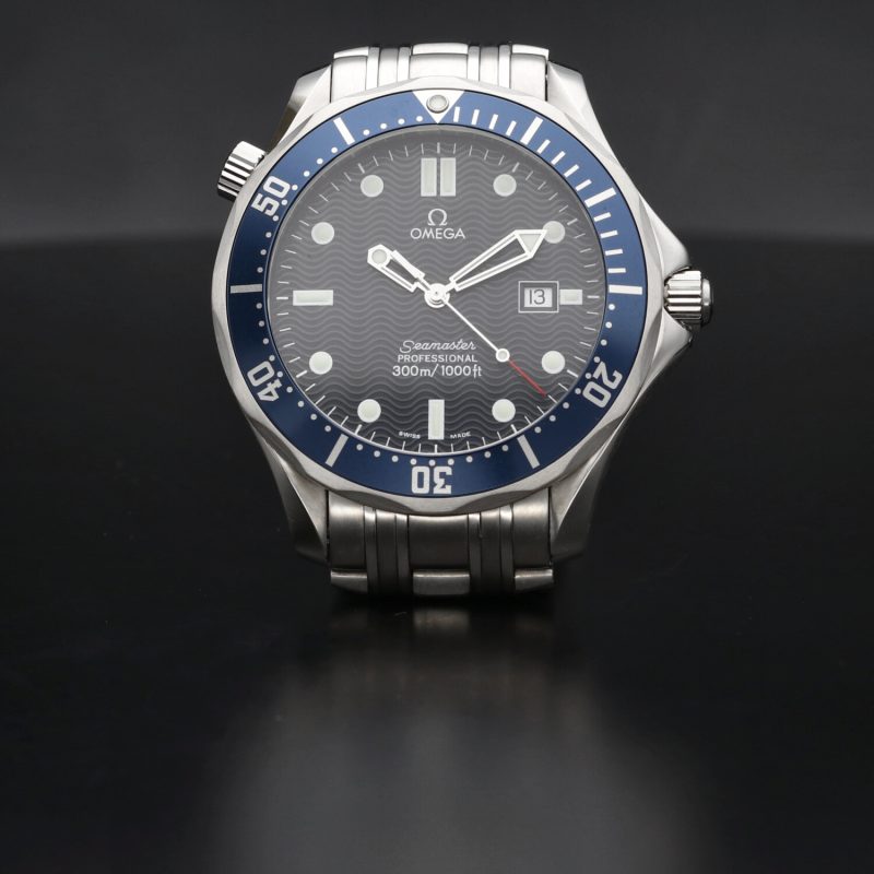 1998 Omega Seamaster 300M Quarzo 25418000  Quadrante Blu "Onde" - immagine 4