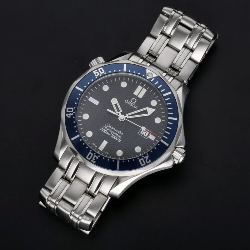 1998 Omega Seamaster 300M Quarzo 25418000  Quadrante Blu "Onde" - immagine 7