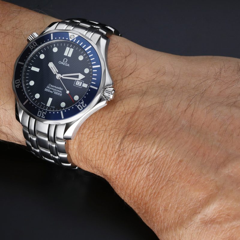 1998 Omega Seamaster 300M Quarzo 25418000  Quadrante Blu "Onde" - immagine 11