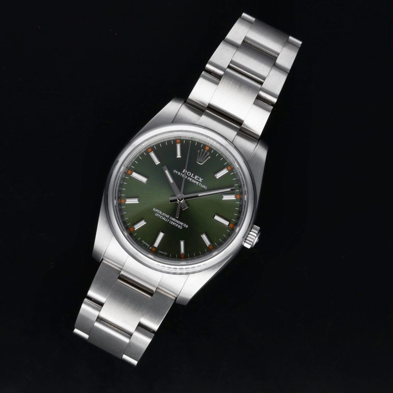 2019 Rolex Oyster Perpetual 114200 "Green Olive" Dial with Box & Card - Image 12