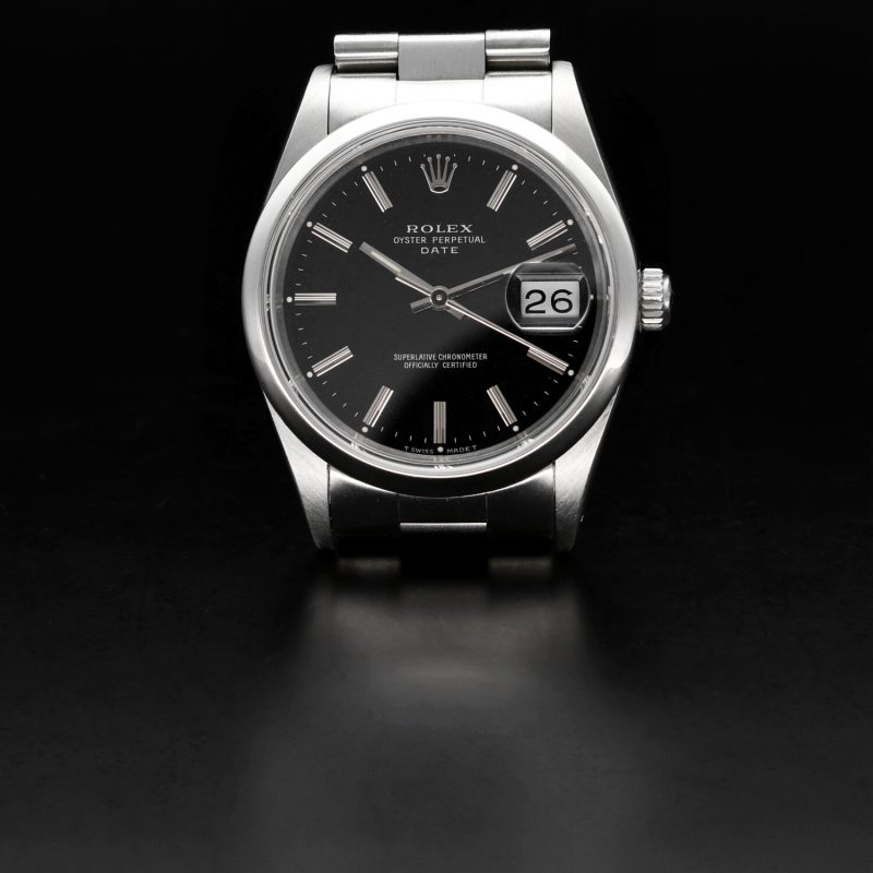 1991 Rolex Oyster Perpetual Date 15200 Black "Patina" Dial - Image 4