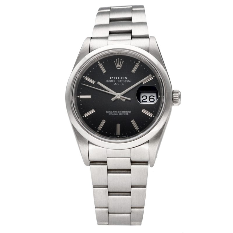 1991 Rolex Oyster Perpetual Date 15200 Black "Patina" Dial - Image 3