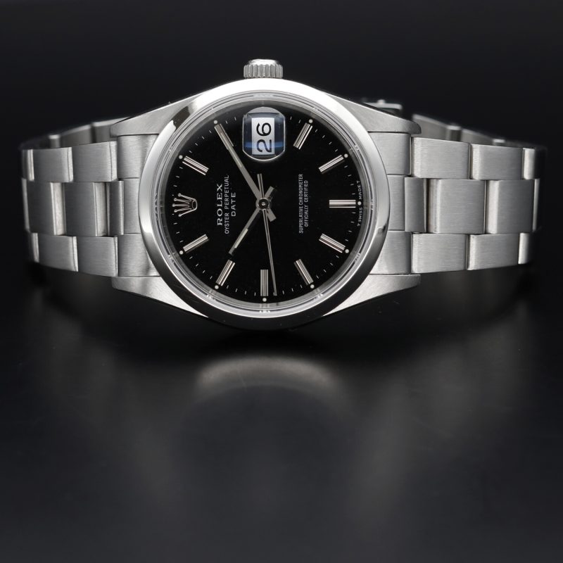 1991 Rolex Oyster Perpetual Date 15200 Black "Patina" Dial - Image 5