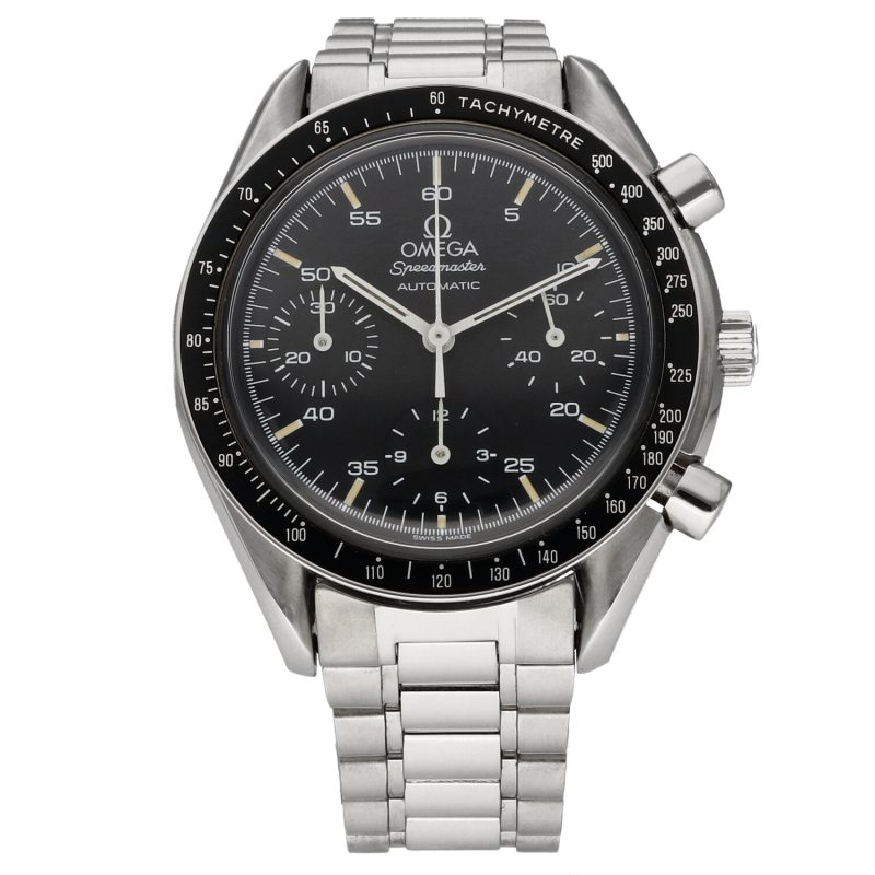 1993 Omega Speedmaster Reduced Automatico 351050 Quadrante Patina Trizio con Scatola e Garanzia - immagine 3