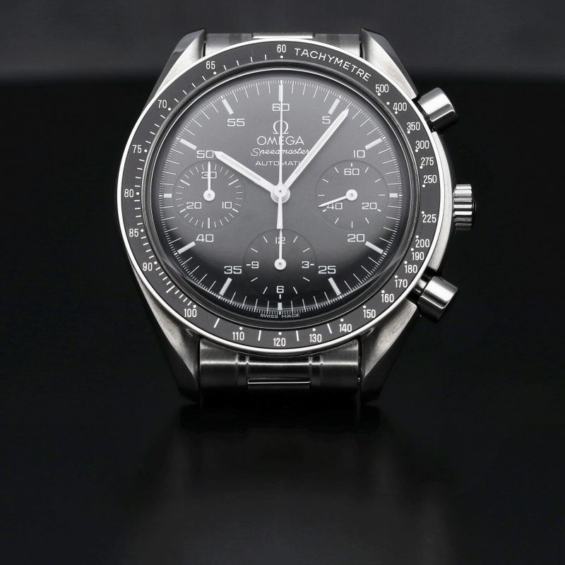 1998 Omega Speedmaster Automatico Reduced ref. 35105000 Acciaio 39mm. Mai Indossato! Con Scatola e Garanzia Originale - immagine 4