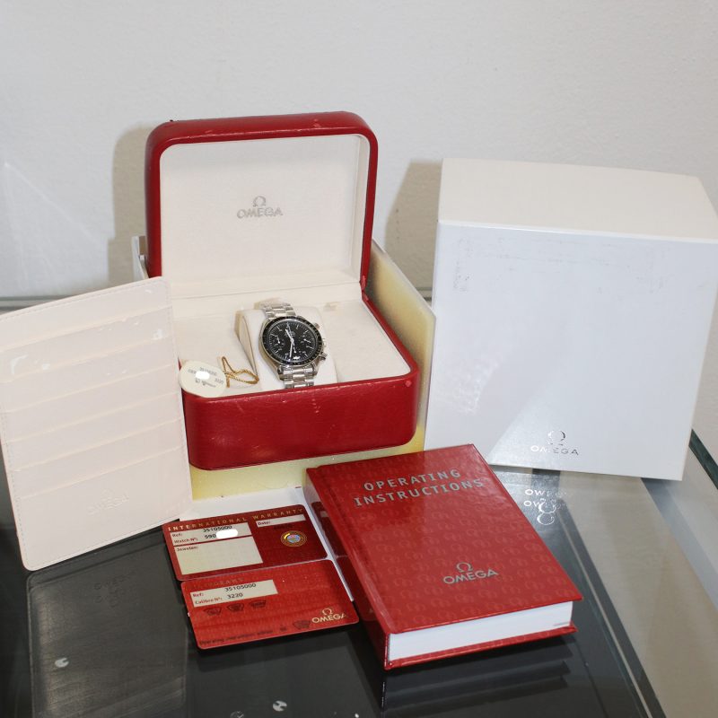 1998 Omega Speedmaster Automatico Reduced ref. 35105000 Acciaio 39mm. Mai Indossato! Con Scatola e Garanzia Originale - immagine 16