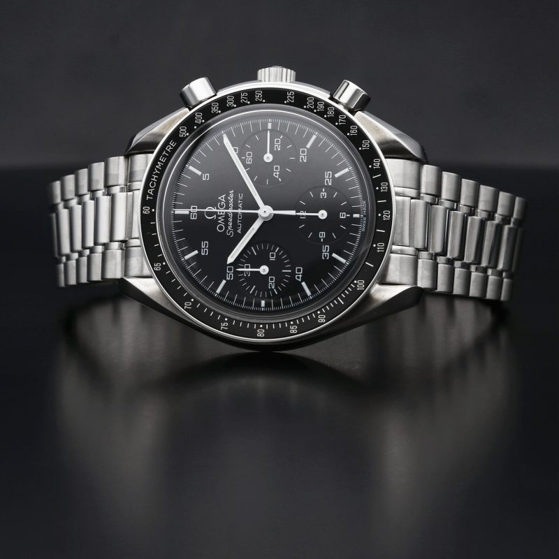 1998 Omega Speedmaster Automatico Reduced ref. 35105000 Acciaio 39mm. Mai Indossato! Con Scatola e Garanzia Originale - immagine 5