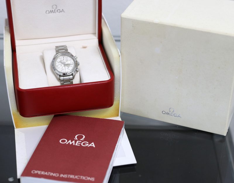 1998 Omega Speedmaster Reduced Automatic Date ref. 35105000 Stainless Steel 39mm with Box. Serviced! - Image 15