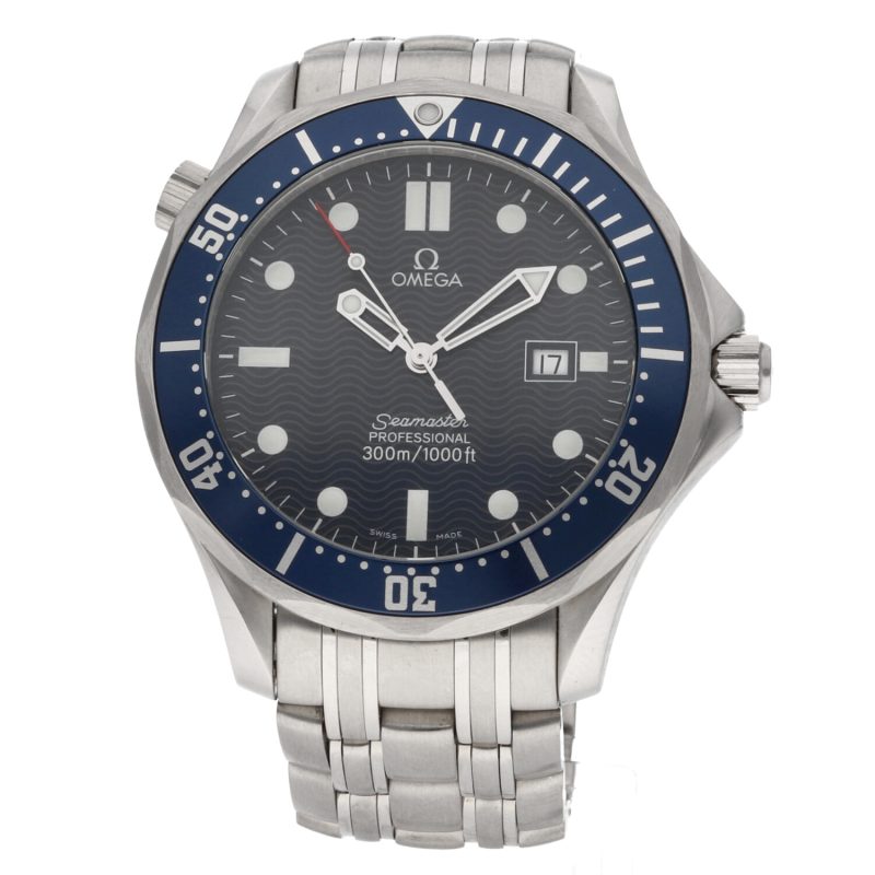 1998 Omega Seamaster 300M Quarzo 254180  Quadrante Blu "Onde" - immagine 3