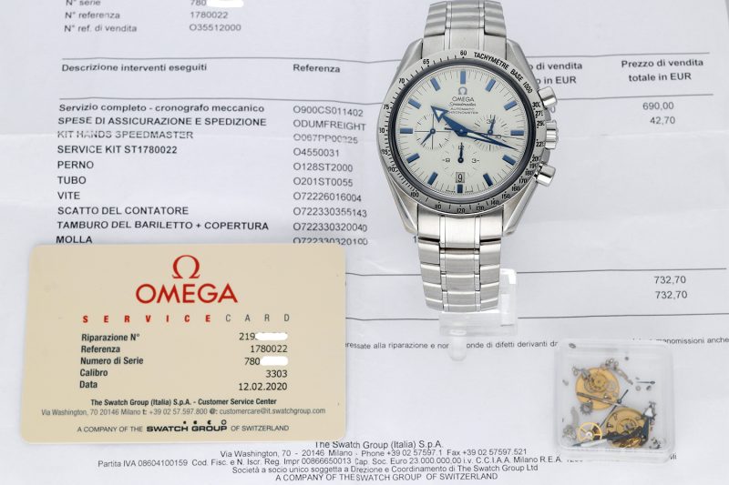 2006 Omega Speedmaster Broad Arrow Automatic Chronometer 35512000 SS 42mm with Omega Service Card and Receipt - Image 15