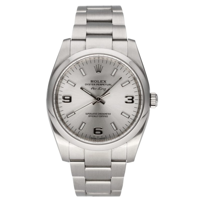 2014 Rolex Air-King 114200 Silver 3/6/9 Dial Full-Set - Image 3