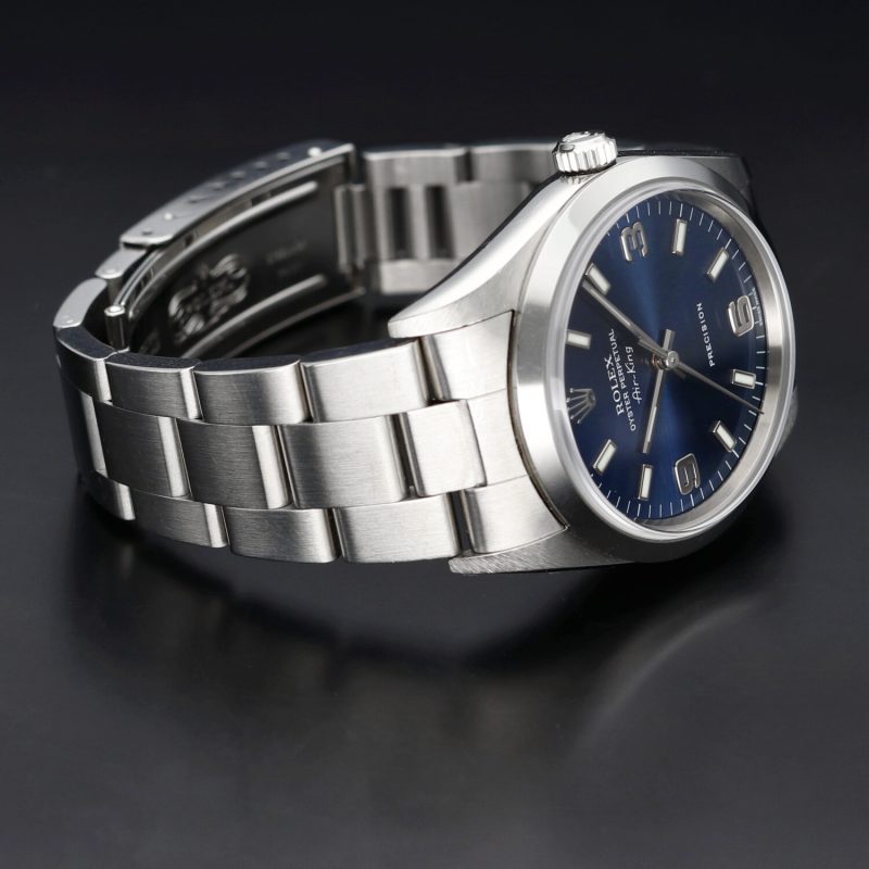 2001 Rolex Air-King Precision 14000M Quadrante Blu - Revisionato - immagine 8