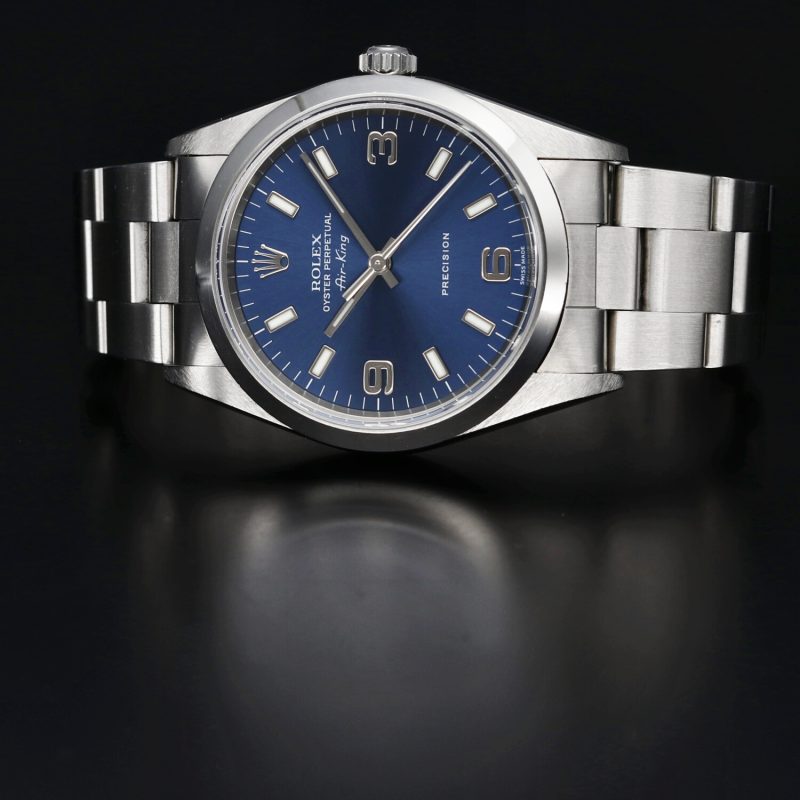 2001 Rolex Air-King Precision 14000M Quadrante Blu - Revisionato - immagine 4