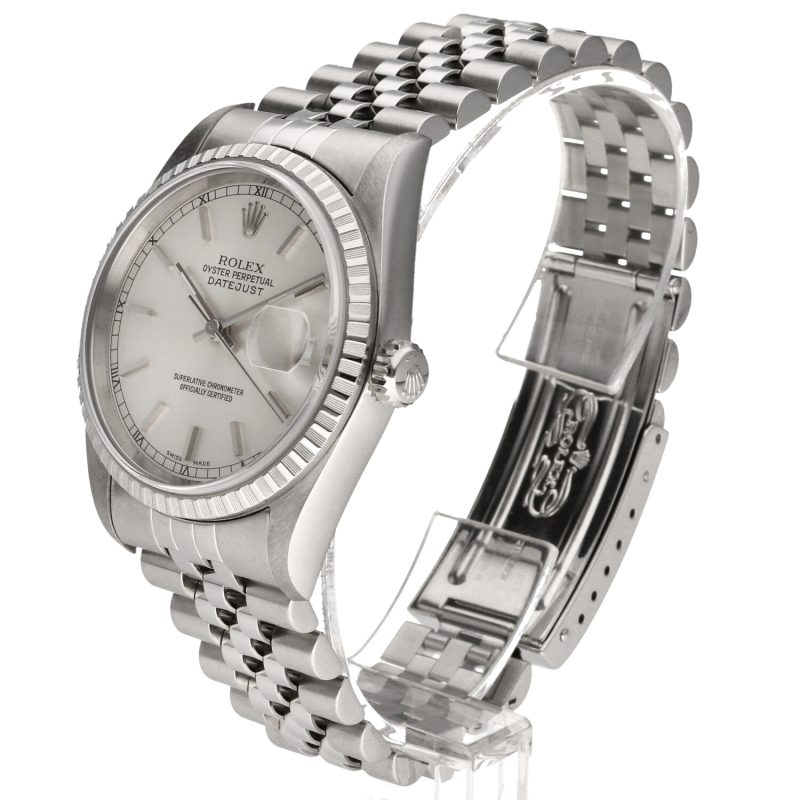 2001 Rolex Datejust 16220 Quadrante Argento con Scatola e Garanzia - immagine 2