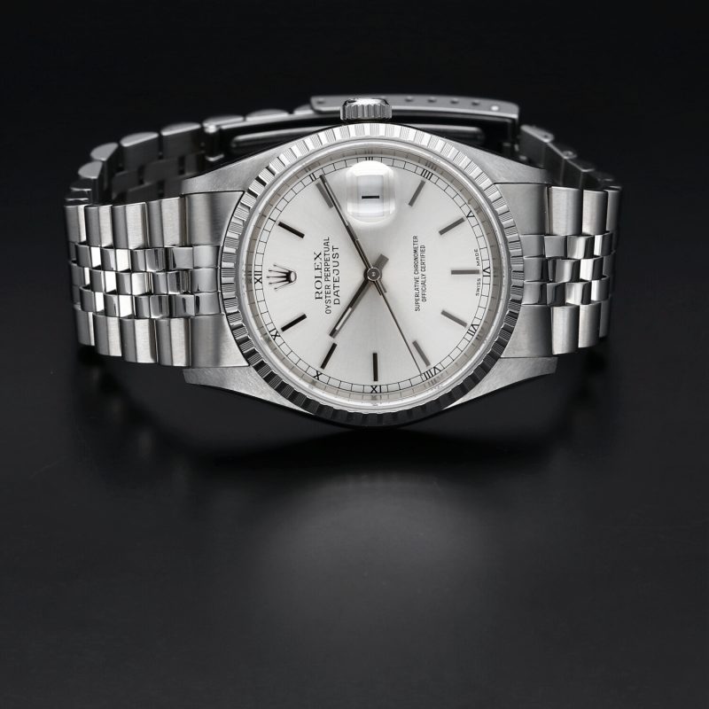 2001 Rolex Datejust 16220 Quadrante Argento con Scatola e Garanzia - immagine 5