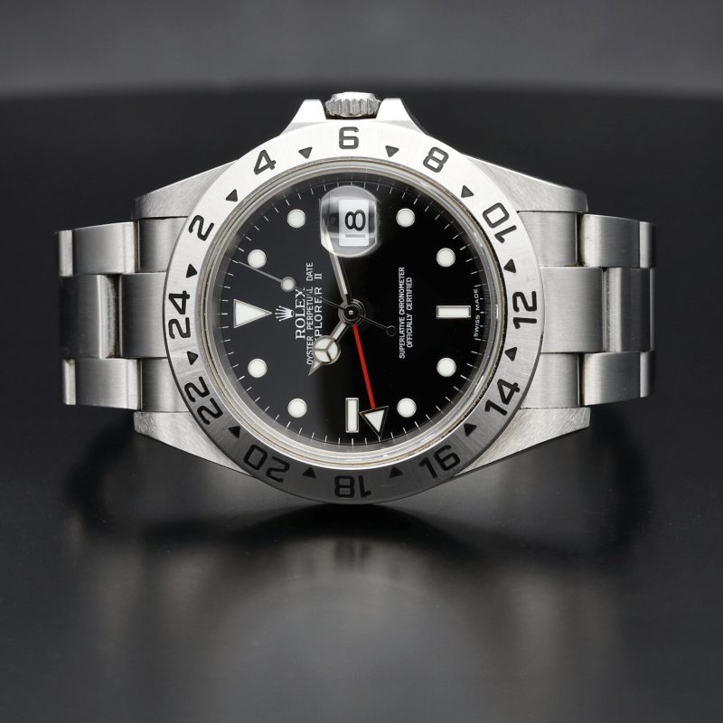 2004 Rolex Explorer II 16570 Mai Lucidato Quadrante Nero con Scatola e Garanzia - immagine 5