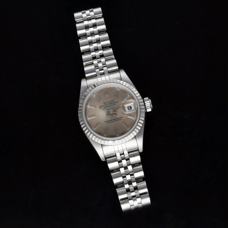 1995 Rolex Ladies Datejust 69174 White Gold Bezel Champagne Dial with Box & Papers - Image 10