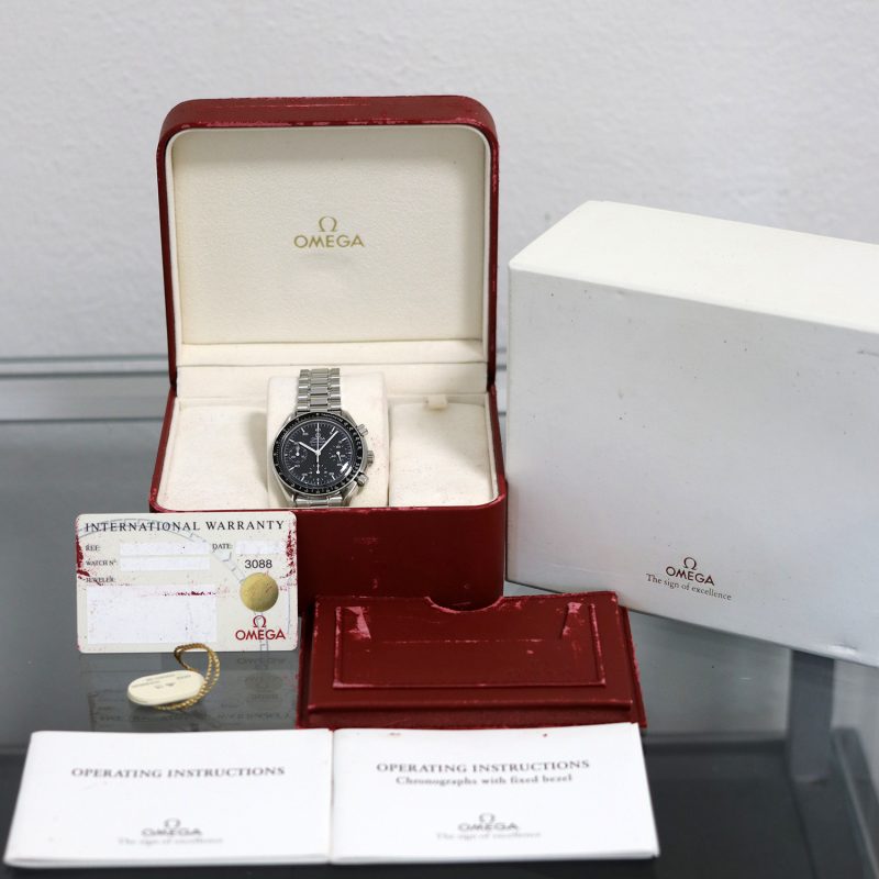 1998 Omega Speedmaster Reduced 35105000 Automatico 39mm con Scatola & Garanzia Revisionato! - immagine 17