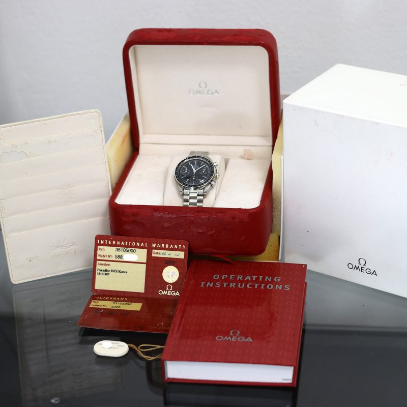 2006 Omega Speedmaster Reduced 35105000 Automatico 39mm Full-Set Scatola & Garanzia Originale - immagine 15