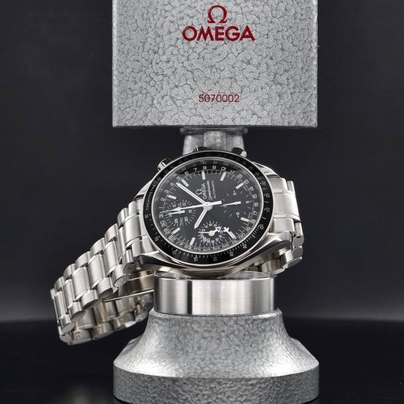 1998 ca. Omega Speedmaster Day Date  Automatico ref. 35205000 Acciaio 39mm con Scatola e Garanzia Originale - immagine 6