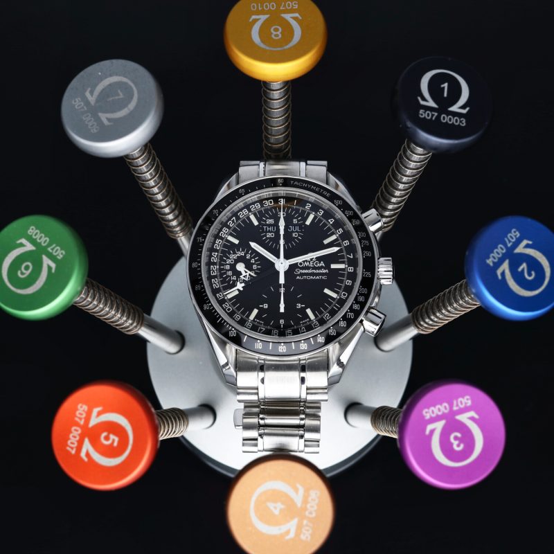 1998 ca. Omega Speedmaster Day Date  Automatico ref. 35205000 Acciaio 39mm con Scatola e Garanzia Originale - immagine 3