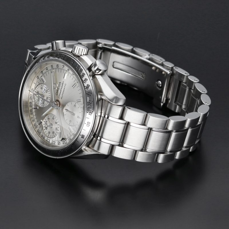 2005 Omega Speedmaster Day Date ref. 35233000 Automatic Stainless Steel 39mm Silver Dial with Box & Cards - Image 13