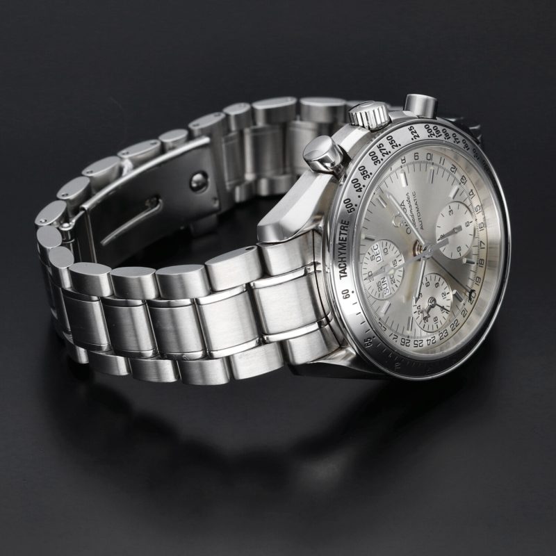 2005 Omega Speedmaster Day Date ref. 35233000 Automatic Stainless Steel 39mm Silver Dial with Box & Cards - Image 12