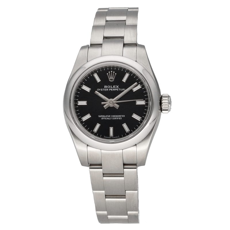 2018 Rolex Oyster Perpetual ref. 176200 Orologio Donna/Ragazza Acciaio 26mm. Quadrante Nero con Scatola e Garanzia Originale - immagine 3