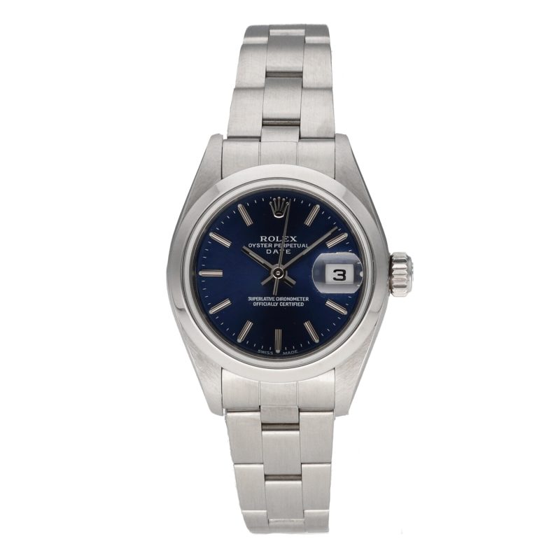 2001 Rolex Datejust 79160 Orologio Automatico Donna/Ragazza Acciaio 26mm Quadrante Blu Con Scatola e Garanzia Originale - immagine 3