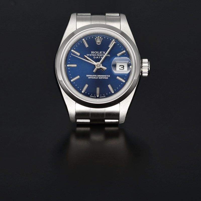 2001 Rolex Datejust 79160 Orologio Automatico Donna/Ragazza Acciaio 26mm Quadrante Blu Con Scatola e Garanzia Originale - immagine 4