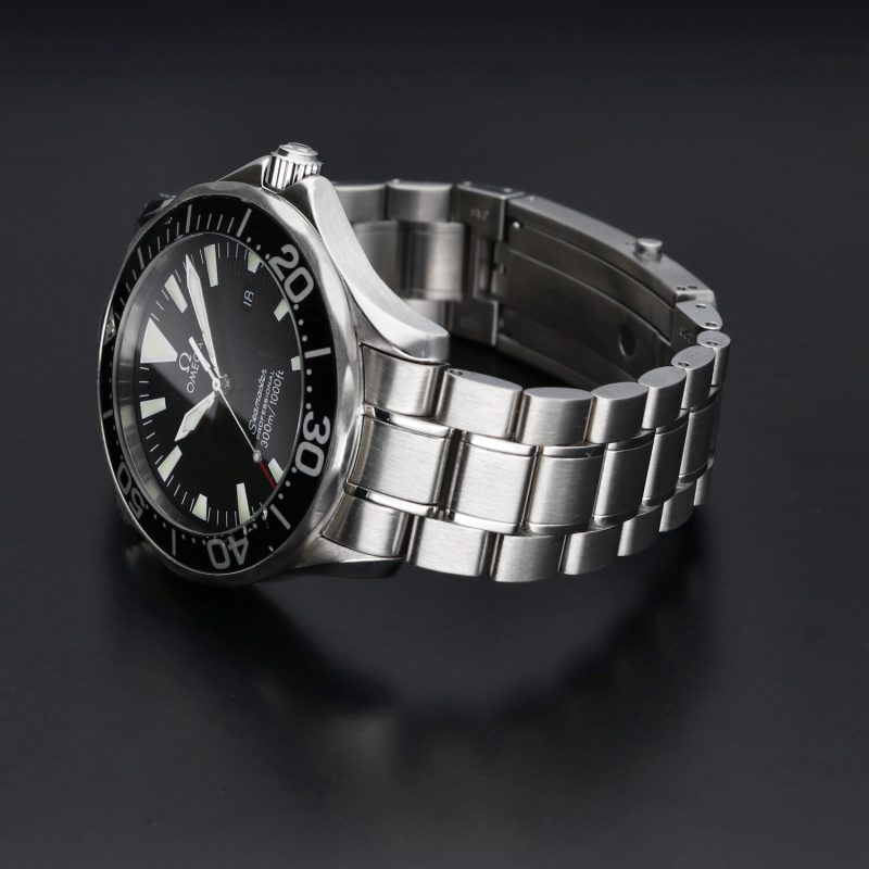 1998 Omega Seamaster 300M Quartz 2264.50.00 SS Black Wave Dial with Card. - Image 8