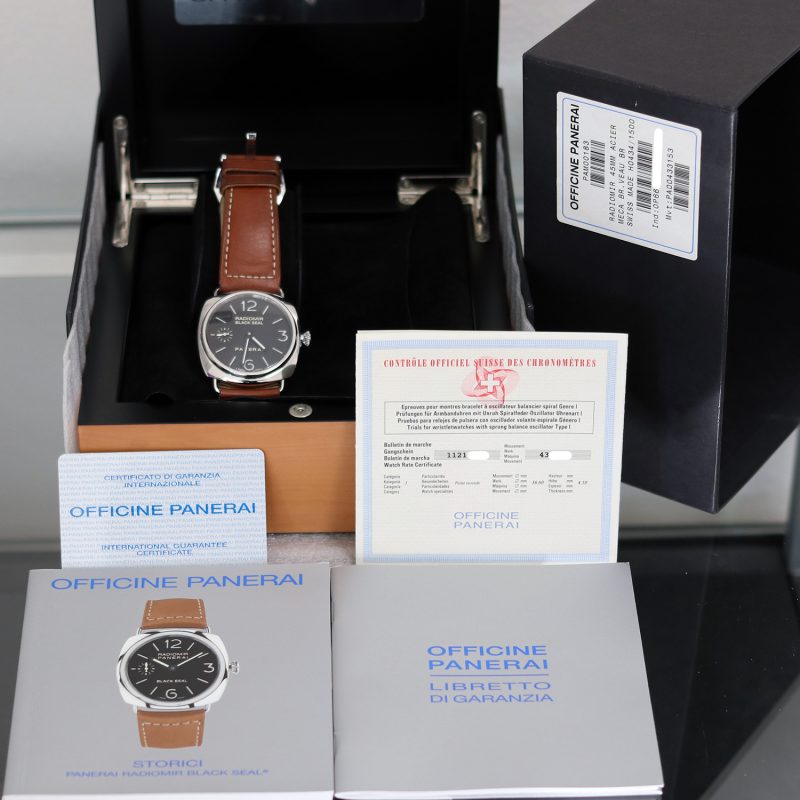 2005 Panerai Radiomir Black Seal PAM00183 Sandwich Dial with Box & Papers - Image 11