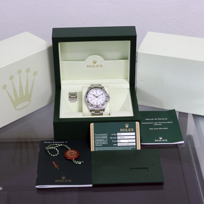 2013 Rolex Explorer II 216570 Polar Dial with Box & Card - Image 11