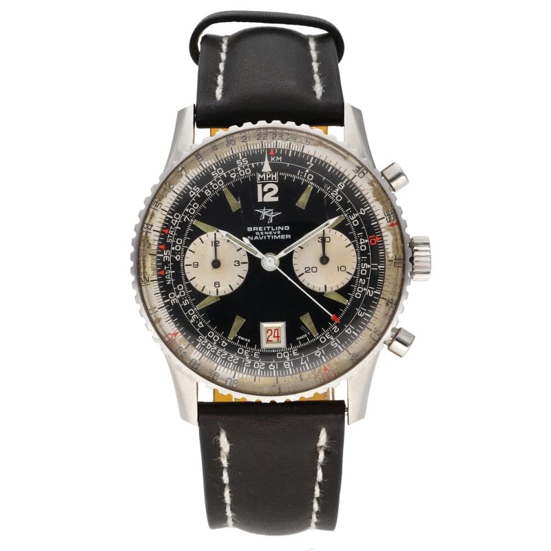 ca. 1960 Vintage Breitling Old Navitimer ref. 861 Manual Winding Stainless Steel 41mm. Very Rare Panda Dial with 2 Sub-dials only. Serviced! - Image 3