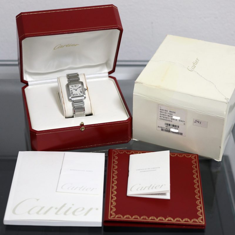 2000 Tank Francaise Ladies Mid Size W51011Q3 Stainless Steel Quartz 25x30mm White Dial with Box & Papers - Image 14