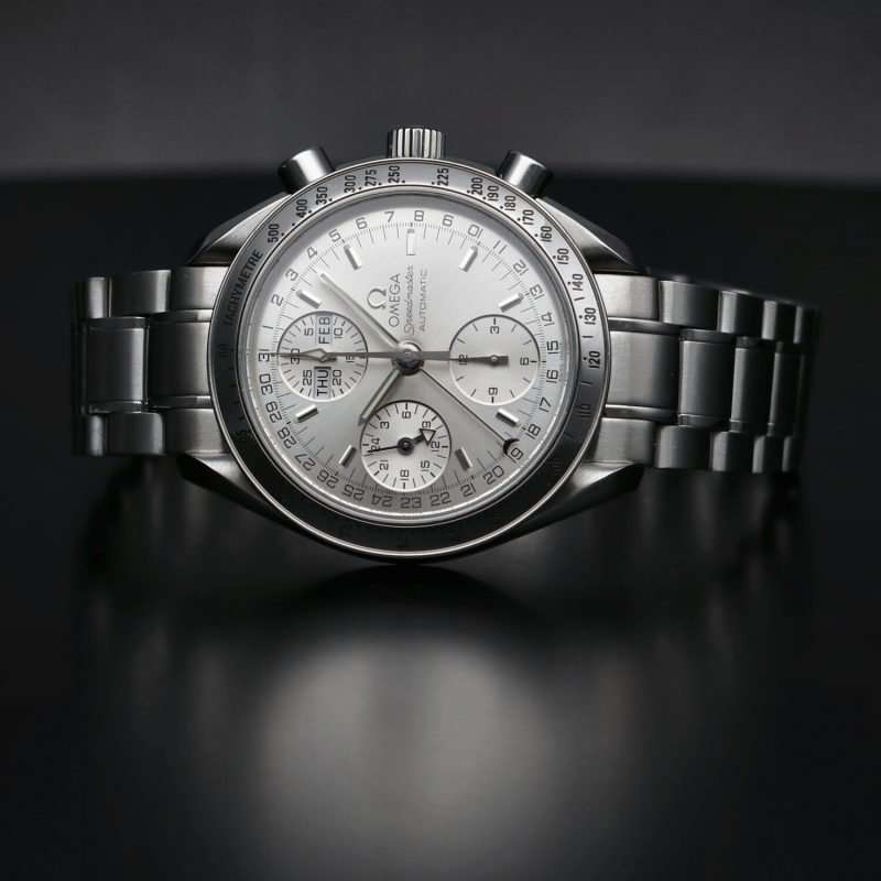 1999 Omega Speedmaster Day Date  Automatico ref. 35233000 Acciaio 39mm con Scatola e Garanzia Originale - immagine 8