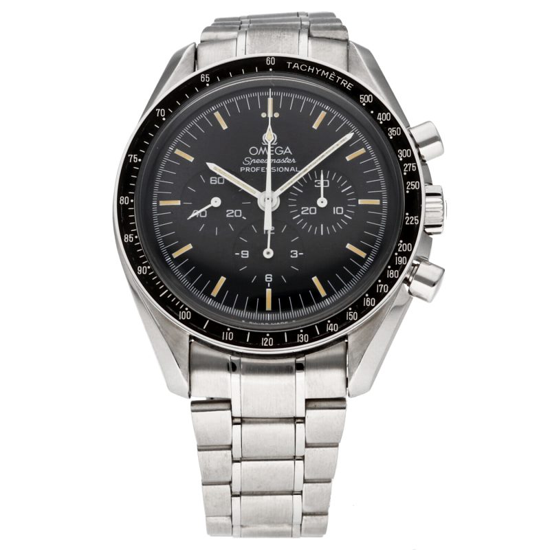 1997 Omega Speedmaster Professional Moonwatch 35705000 BLK Tritium Dial with Warm Creamy Markers Box & Card - Image 3