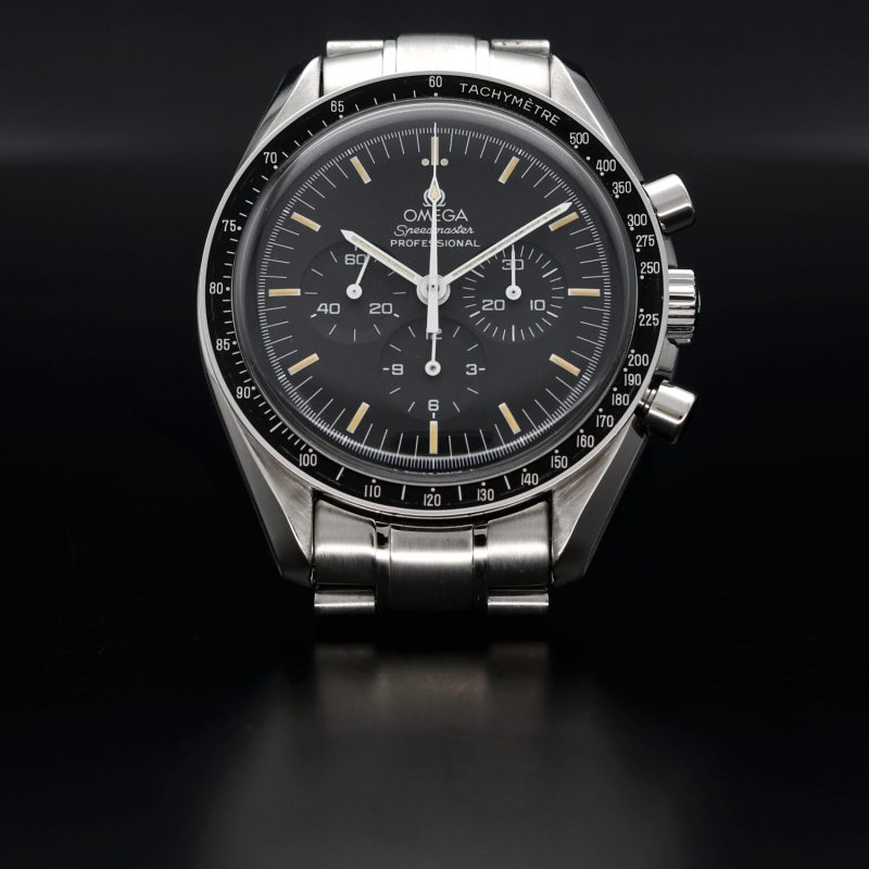 1997 Omega Speedmaster Professional Moonwatch 35705000 BLK Tritium Dial with Warm Creamy Markers Box & Card - Image 10