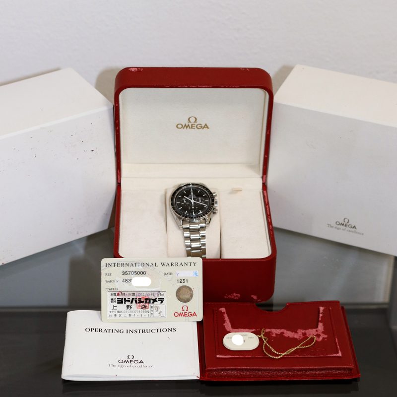 1998 Omega Speedmaster Professional Moonwatch 35705000 con Scatola e Garanzia. Revisionato - immagine 16