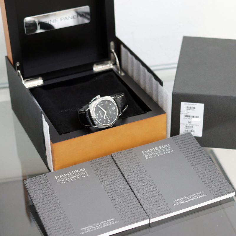 2014 Panerai Radiomir Black Seal 3 Days PAM00388 SS Automatic BLK "Sandwich" Dial with Box & Paper - Image 14