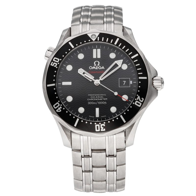 2010 Omega Seamaster 300M Co-Axial 21230412001002 Automatic Chronometer Stainless Steel 41mm Black Wave Dial - Image 3